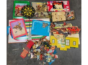 VINTAGE GROUPING MISC CHILD'S GAMES, PUZZLES, ETC