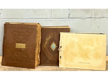 (3) ALBUMS FILLED W HUNDREDS OF  VINTAGE GREETING CARDS