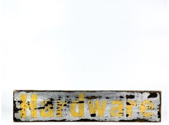 PAINTED & STENCILED 'HARDWARE' SIGN