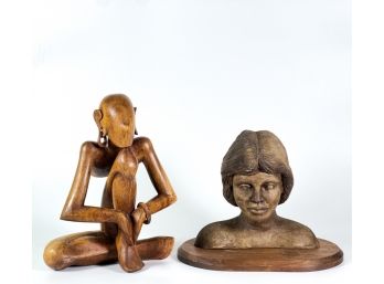 COMPOSITE BUST & MODERNISM SCULPTURE