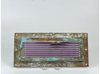 VINTAGE MANGANESE DIOXIDE GLASS DECK PRISM