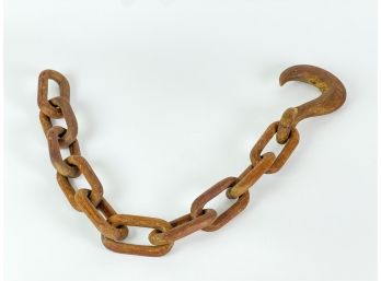CARVED FOLK ART WHIMSY CHAIN & HOOK