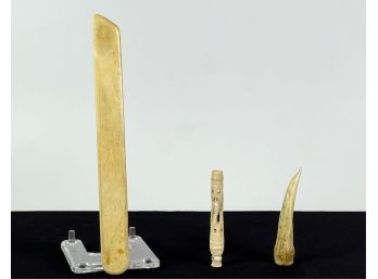 (3) SAILOR MADE PCS: BUSK, PEN & SEWING IMPLEMENT