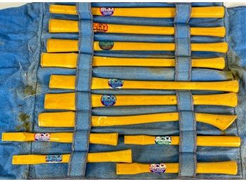 SET (11) VINTAGE SEQUATCHIE WORKS HICKORY HANDLES