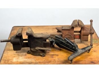 (2) TABLE VISES w HENRY DISSTON & SONS CLAMP