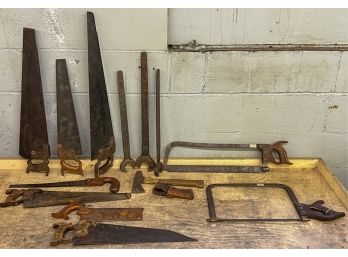 GROUPING OF SAWS, WRENCHES & HATCHET