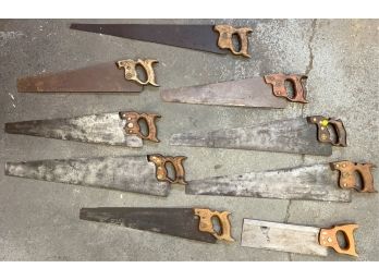GROUP (9) WARRANTED SUPERIOR HAND SAWS