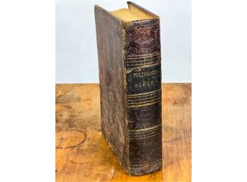 LEATHER BOUND POLYGLOT BIBLE w FAMILY RECORD