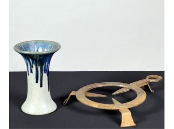 (2) ARTS & CRAFTS ITEMS: SHADOWARE & TRIVET