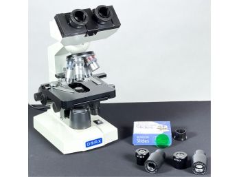 OMAX M82ES MICROSCOPE w ACCOUTREMENT
