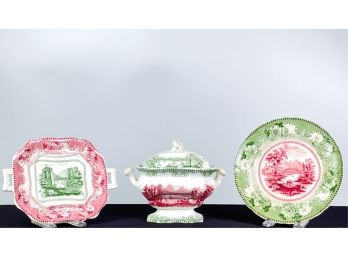 ENOCH WOOD & SONS 'SUSPENSION BRIDGES' POTTERY