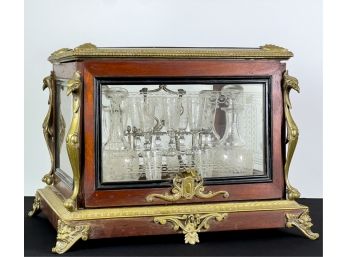 FABULOUS (19th C) GILT BRONZE FRENCH DECANTER SET