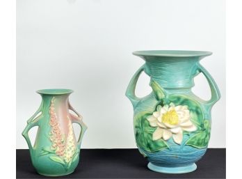 (2) ROSEVILLE POTTERY VASES