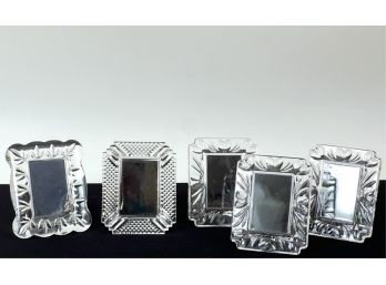 GROUP (5) WATERFORD CRYSTAL PICTURE FRAMES