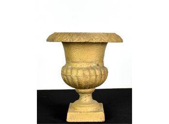 (19th C) SMALL CAST IRON URN IN GOLD PAINT