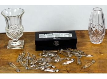 GROUPING OF MISC CUT CRYSTAL ITEMS