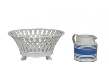 MOCHA CREAMER & FOOTED FRUIT BOWL