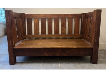 LEAVENS FURNITURE MISSION OAK SETTEE