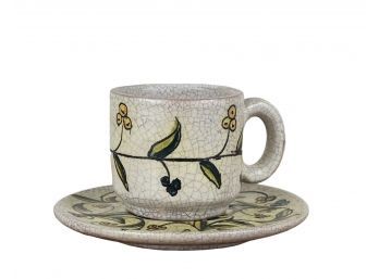 SCIACCA SICILY  DEMI-TASSE CUP & SAUCER