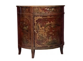 (20th c) CHINESE DEMI-LUNE CABINET