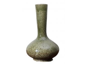 ARTISAN BOTTLE VASE with SPECKLED GLAZE