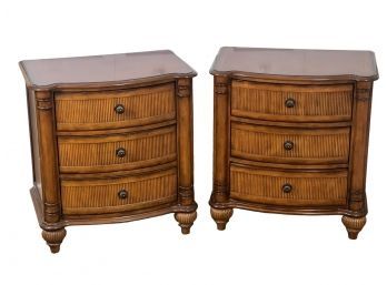 PAIR OF DREXEL HERITAGE (3) DRAWER NIGHT STANDS