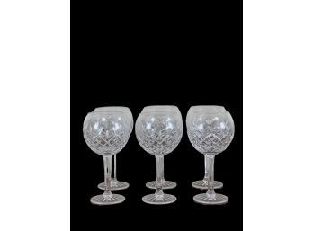 (6) WATERFORD CRYSTAL RED WINE GLASSES