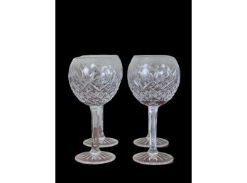 (4) WATERFORD CRYSTAL WATER GLASSES