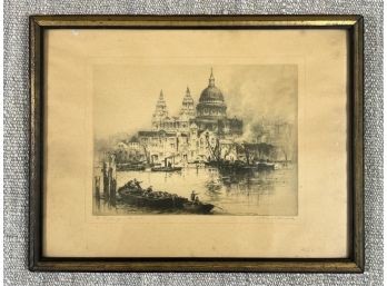 ALBANY HOWARTH PENCIL SIGNED 'ST PAUL' ENGRAVING
