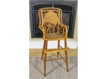 VICTORIAN HEYWOOD WICKER HIGHCHAIR