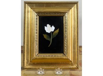 FRAMED FLORAL PIETRA DURA PANEL