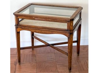 H. SACKS & SONS HEPPLEWHITE STYLE MAHOGANY VITRINE