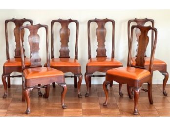 (6) H. SACK & SONS QUEEN ANNE STYLE DINING CHAIRS