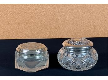 (2) DRESSER BOXES w STERLING TOPS