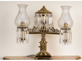 VICTORIAN (2) LIGHT ARGAND LAMP