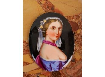 HAND PAINTED FRENCH MINIATURE PORTRAIT