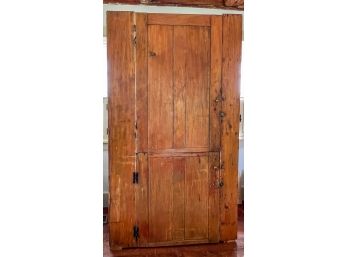 (19th c) PANELED COUNTRY (2) DOOR CUPBOARD