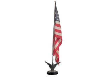 PATRIOTIC EAGLE-FORM FLAG DESK STAND