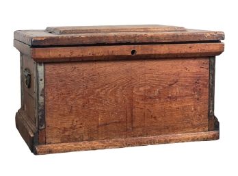 (19th c) OAK TOOL CHEST
