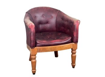 MAPLE BARREL BACK ARMCHAIR
