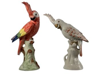 (2) CHELSEA HOUSE CERAMIC PARROTS