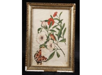 (3) FRAMED WATERCOLOR PICTURES OF FLOWERS