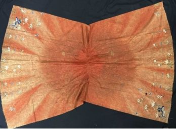 EARLY ASIAN SILK EMBROIDERED TEXTILE