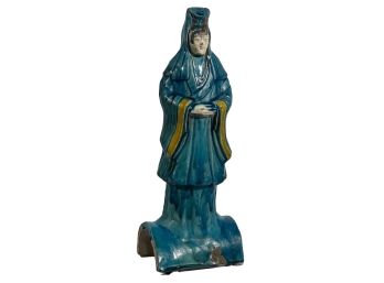 ANTIQUE CHINESE FIGURAL ROOF TILE
