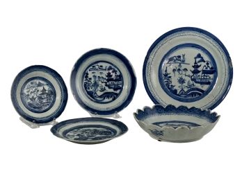 (5) PCS ANTIQUE CANTON CHINA