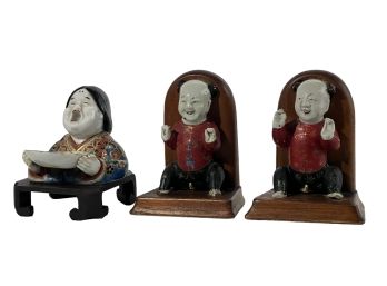 PR ASIAN BOOKENDS and FIGURE
