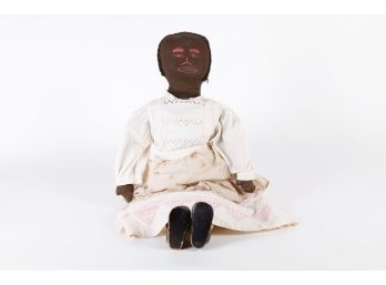 VINTAGE BLACK RAG DOLL