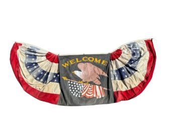 VINTAGE WELCOME EAGLE BUNTING