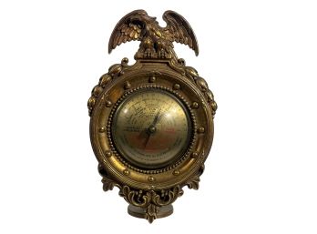 VINTAGE WALL BAROMETER with EAGLE FINIAL
