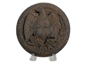 VINTAGE CAST IRON  EAGLE MEDALION